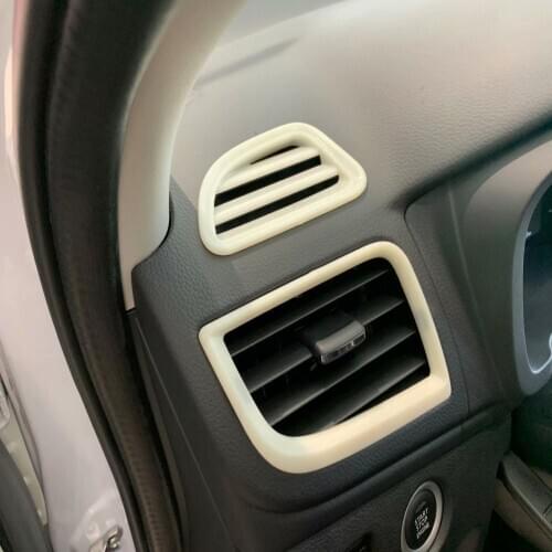 For Mitsubishi Pajero Sport Montero Sport 2019 2020 2021 Carbon Fiber Car Interior Air Vent Outlet Cover Trim Sticker Styling