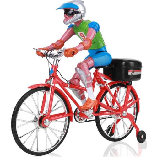 Electric Toys Bicycles Electric Character Bicycles Children Music Luminous Diecast Toy Vehicle Hiking Man Bike Vehicle Model Toy