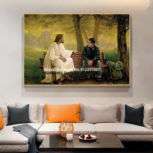 Jesus Lost and Found Greg Olsen Beautiful Scenery Art Print Poster Decorative Painting Canvas Wall Art Living Room Posters