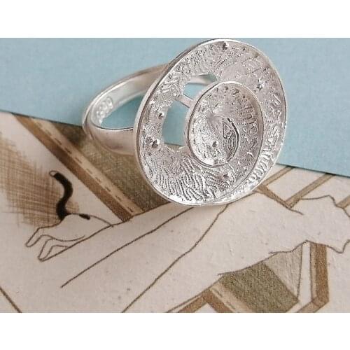 Spiral 999 Sterling Silver Rings For Women Adjustable Big Boho Ring Engagement Ethnic Handmade Luxury Jewelry accesorios mujer