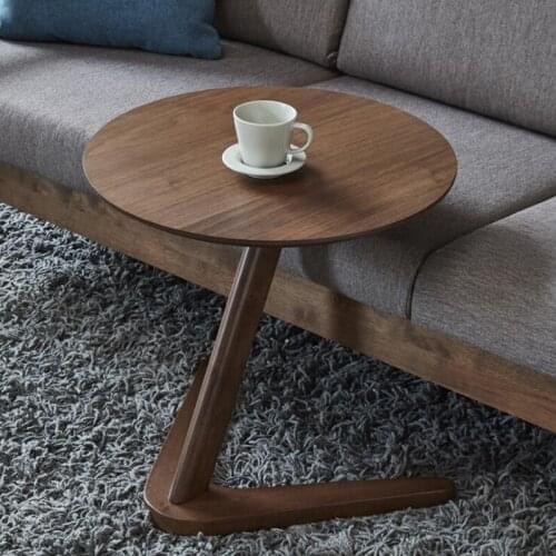 Sofa Side Table Creativity Home Living Room/Office Round Coffee Table Modern Solid Wood Couch Table