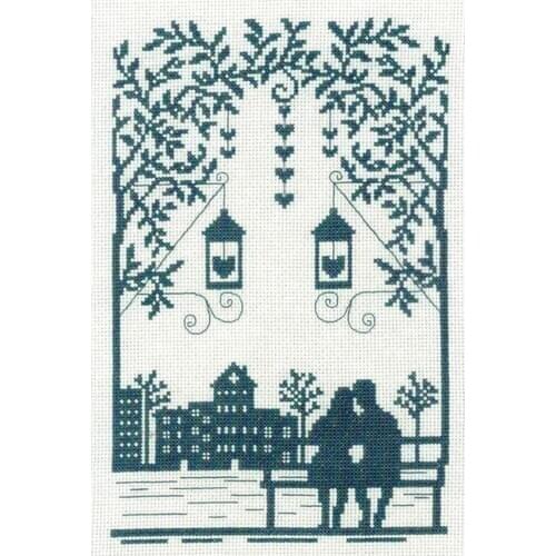 Top Manufacturer Embroidery Couple on a Bench Funny Baby Cross Stitch with 100% Cotton Flosses & Free Shipping for Wall Decor