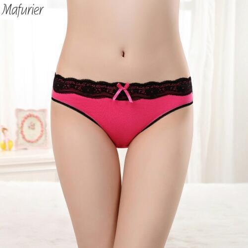 Mafurier Free Shipping Womens New Cotton Panties Underwear Female Sexy Lace Briefs Lingeries Soft Bikini Underpant6Pcs/Lot
