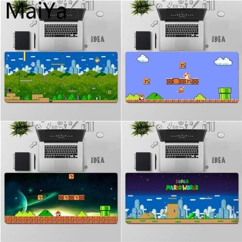 Maiya Top Quality mario map DIY Design Pattern Game mousepad Free Shipping Large Mouse Pad Keyboards Mat