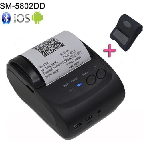 58mm Portable Bluetooth Printer Adroid Mobile Printer Mini Printer Free with SDK + Belt Case