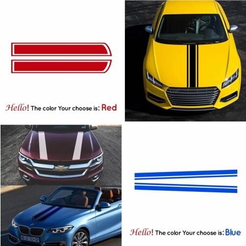 Car Hood Cover Long Strip Stickers Auto Vinyl Film Decals Racing Sports Strip Car DIY Stylish Styling Sticker Mural