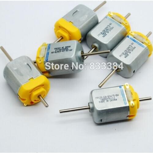 New High Quality 20pcs 1.5-12V DC Strong magnetic 130 Motor Biaxial axis carbon brush 12V 5400RPM 6V 3000RPM Toy motor