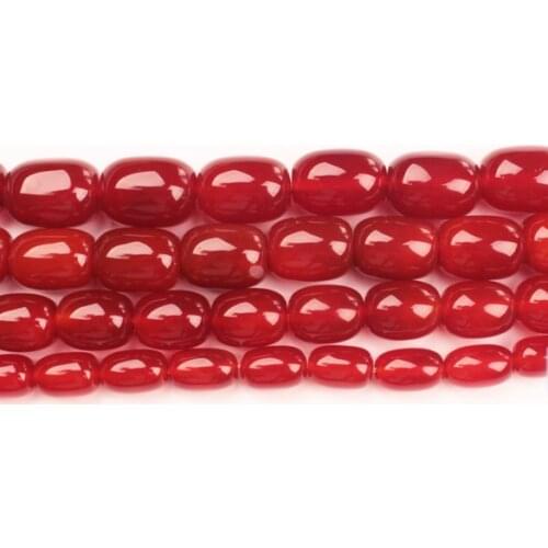 Wholesale Red Jad-e Drum Shape Beads 15" For DIY Jewelry Making ,We provide mixed wholesale for all items