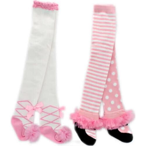 During autumn baby girls pantyhose girls princess pantyhose female baby render trousers stockings cotton leggings lace stripes