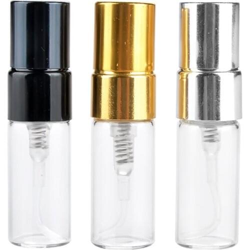 3ml Glass Tube Bottle Can Be Filled With Travel Portable Sub-bottling Bottle Reusable Transparent Empty Spray Bottle