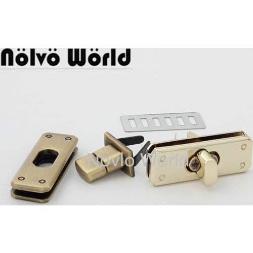 Nolvo World 2-10 pieces 3 colors 42*15mm twist locks for bags bag locks for women bag