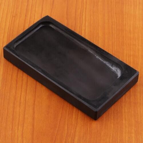 Rectangle Chinese Calligraphy Natural Stone Inkstone Ink Stone