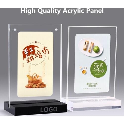 A6 Size Store Advertising Acrylic Poster Frame Paper Photo Frame Acrylic Sign Holder Cardboard Acrylic Display Stand