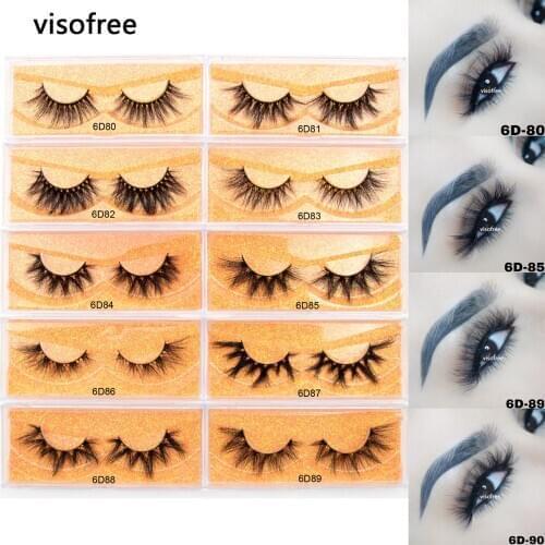 Visofree Eyelashes 6D Mink Lashes Fluffy Soft False Eyelashes Cruelty Free 3D Mink Eyelashes Makeup Lashes maquillaje faux cils