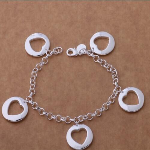 SL-AH171 Wholesale Silver Color Gift Women Lady Nice High Quality Fashion Jewelry Hollow Board /bidajzka Ahcaiyja