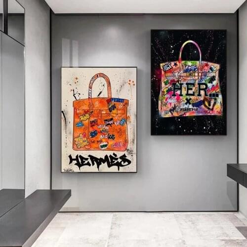 Modern Fashion Art Prints Abstract Street Art Poster Pictures for Living Room Frameless Paintings On The Wall Happiness