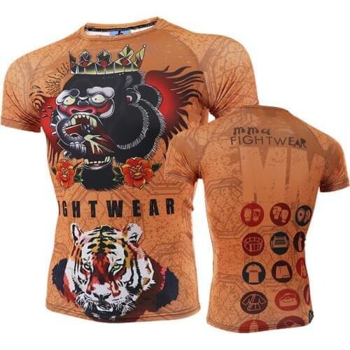 MMA Fitness Tattoo Monkey Pattern Thai Boxing Sports Sweater Tiger Boxing jerseys tiger muay thai jerseys
