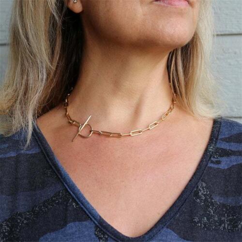 Trendy Fashion Gold Sliver Color Chains Choker Necklace For Woman Short Collar Pendants Necklaces Summer Beach New GIFTS