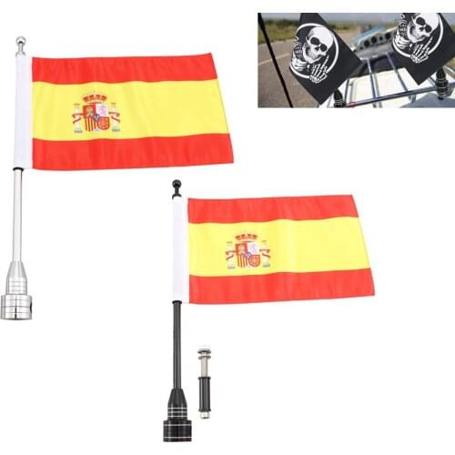 Motocycle Decoration Flag Pole Side Mount Luggage Rack Antenna Vertical For Harley Sportster XL 883 1200 Dyna Touring