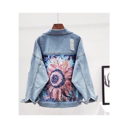 Vintage Streetwear Jacket Jeans Spring Korean Designer Single Breasted Denim Jacket Women All-match Casual Pockets Blue Overcoat
