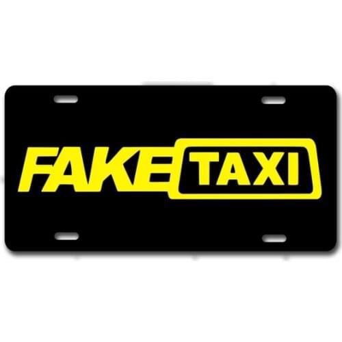 Funny Fake Taxi Driver Car Truck License Plate Metal Tag Tin Sign Garage Decor