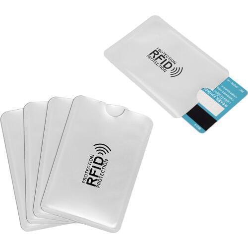 100 Pcs RFID NFC Karte Anti Degauss Hülse Bank Karte Kreditkarte Schützen Anti- scan Karte Hülse Anti-magnetische Aluminium