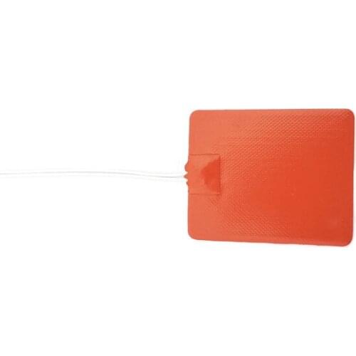12v 10w 84*100*1.5mm Small silicone rubber heater for warm battery 300mm lead wire come out from 84mm side
