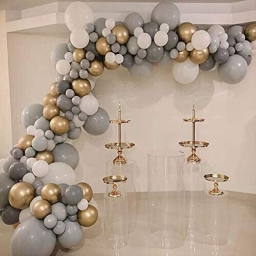 149pcs Macaron Grey Balloons Garland Arch Wedding Balloon Decoration Background Party Wall Birthday Engagement Decor Supplies