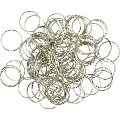 200 Lot Wholesale Steel Split Rings Double Loop Jump Ring Diameter 18mm for Jewelry Making Key Rings Bag Charms Findings