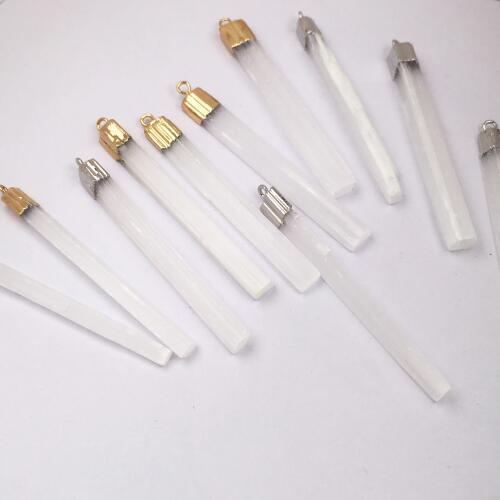 2020 Natural Stone Pendants & Necklace Rectange Shape Hot Pendants for Jewelry Making Necklace for Women Men 4x48/5x50mm