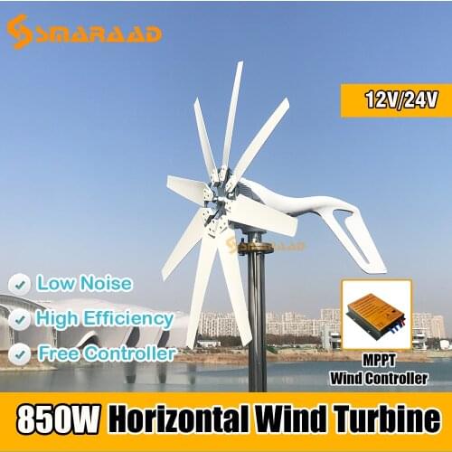 3/5/8 Blades 12/24V 850W Wind Turbine Generator Charge with Controller Windmill Energy Wind Generator for Home Use Yacht Farm