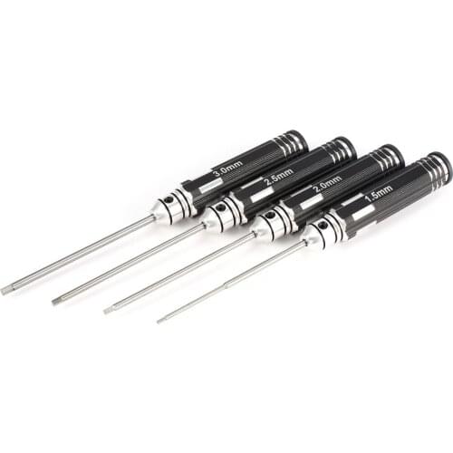 4pcs Hex Screwdriver Set 1.5 2.0 2.5 3.0mm White Steel Tools Kit For RC Helicopter HSP Traxxas Car Drone Aircraft RC Model Tools