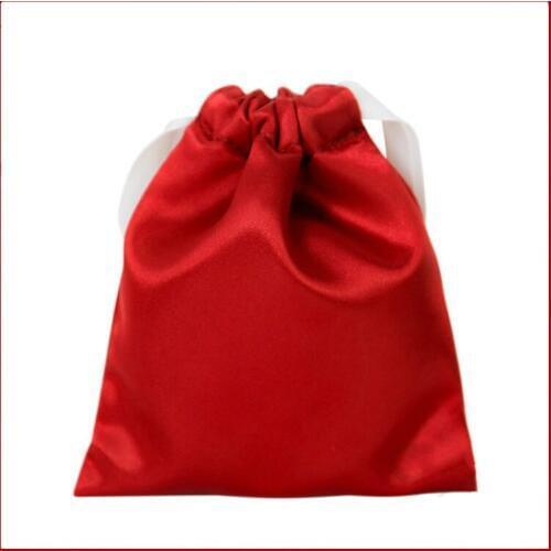 Satin Drawstring Bags Jewelry/Makeup/Gift/Wedding/Party/Storage/Hair/Shoe Pouch Silk Cloth Sack Custom Logo Print 100p