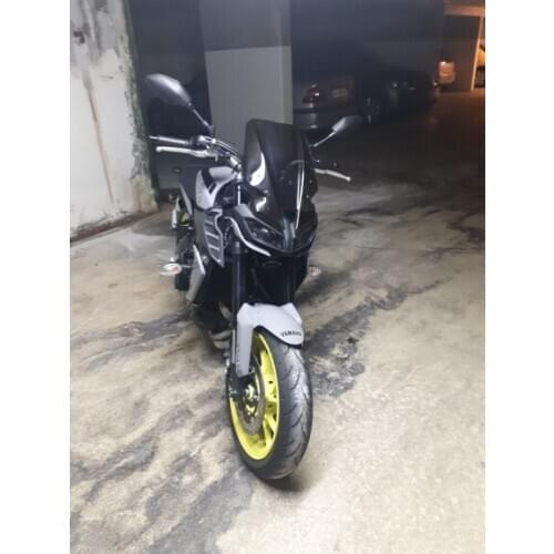 Free Shipping Motorcycle Windshield WindScreen Visor Viser Fits For Yamaha New MT09 MT-09 17 FZ-09 FZ09 2017 Double Bubb