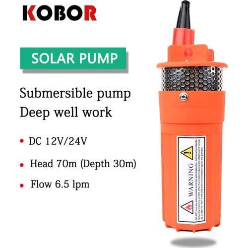 Free Shipping) Solar Energy Water Pump Dc12v/24v 360lph 70m Lift,submersible Outdoor Garden Deep Well Car Wash Bilge Cleaning