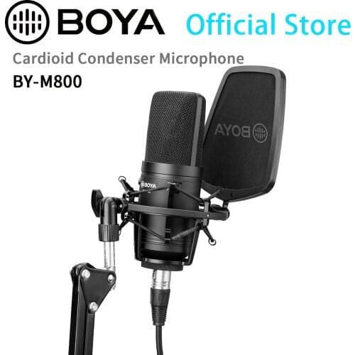 BOYA BY-M800 Cardioid Condenser Microphone for vocal general instrument capturing in project professional studio environments