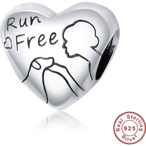 DECORAL fit Pan Bracelet Love and Pets 100% 925 Sterling Silver Heart Shaped Beads for Woman Charm Wedding Gift Jewelry Making