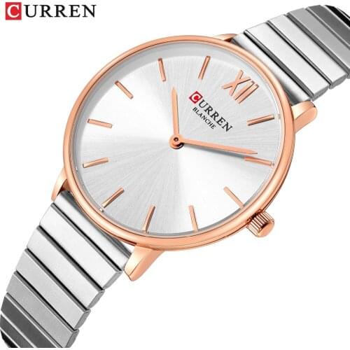 CURREN Luxury Women Watches Rose Gold Analogue Quartz Wrist Watch Female Clock Ladies Stainless Steel Watch relogios feminino