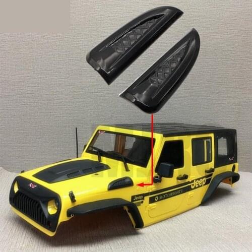 For 1/10 RC car grille side engine air intake RC track axial SCX10 90046/47 Jeep Wrangler Rubicon body shell exhaust