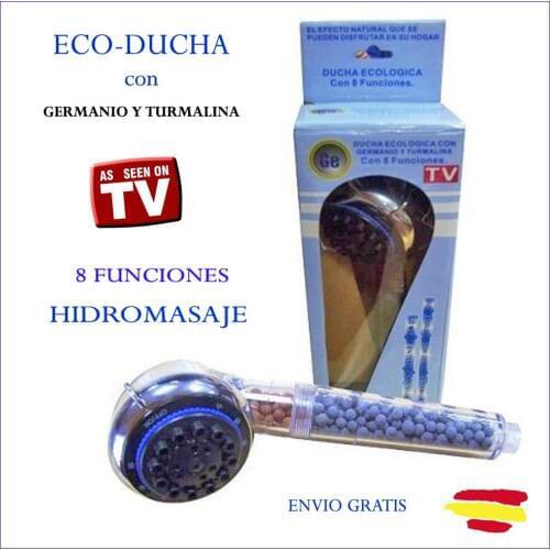 Shower germanium and tourmaline organic Whirlpool ecoshower 8 functions watched TV care skin soft mineral artichoke regulator