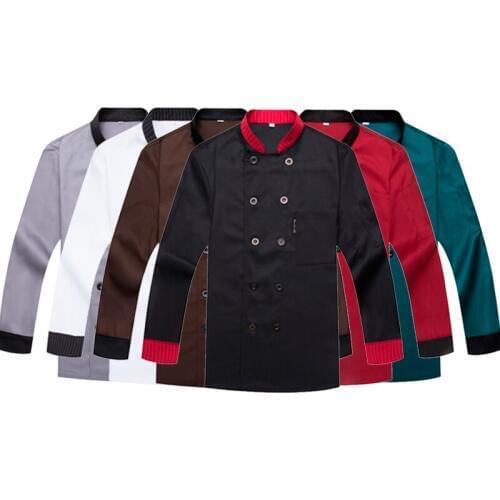 Long Sleeve Chef Jacket Hotel Restaurant Kitchen Cooking Work Wear Bake Food Services Chef Uniform Tooling Uniform Cook Tops 89