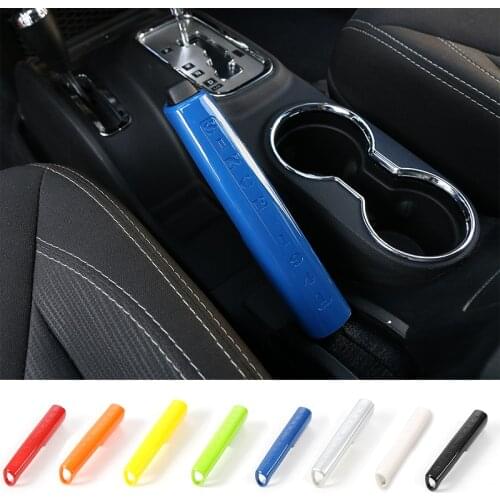 MOPAI Newest Designs ABS Car Interior Hand Brake Decoration Cover Stickers Kit for Jeep Wrangler JK 2012 Up Car Styling