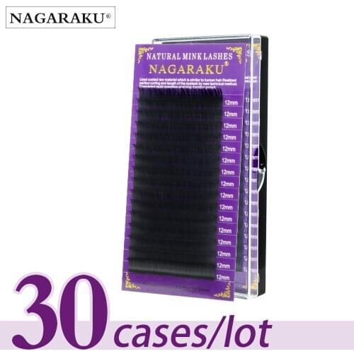NAGARAKU Eyelash Makeup classical lash 30 Cases/set 16rows Individual Eyelash Faux Cils High Quality Premium Mink Lashes Cilios