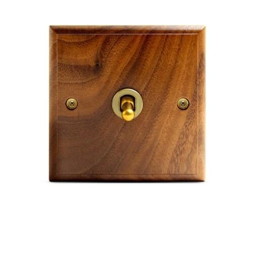 1-4 Gang 2 Way Wall Light Toggle Switch Panel,Solid Wood Wall Switch,Traditional Classic American Switch,Hotel Wall Light switch