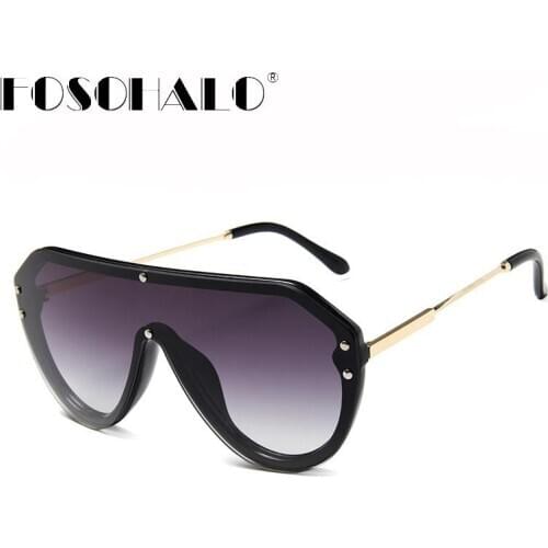 Black One Piece Square Sunglasses For Women Sexy New Brand Big Shield Female Sun Glasses Men Vintage Oversize Eyewear 2020