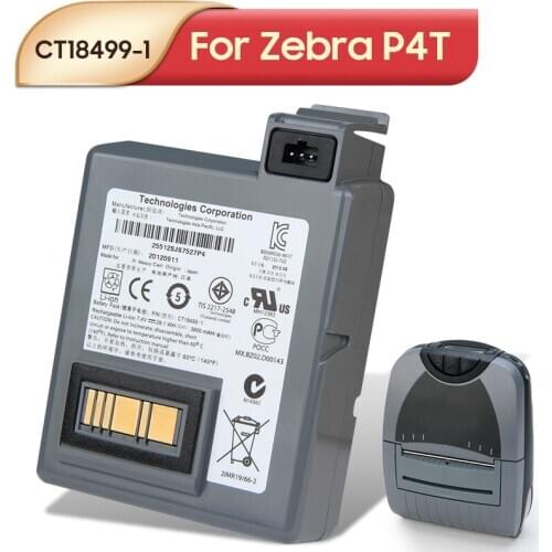 Original Replacement Battery CT18499-1 For Zebra P4T Mobile Printers Batteries 3800mAh
