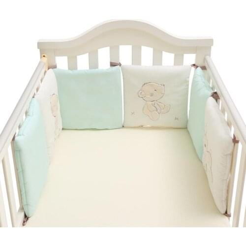 Baby Crib Liner Comfortable Infant Bed Cushion Protective Pad Three Little Bears Soft Comfortable Practical Protective Pad
