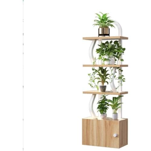 Flower stand rack wrought iron household multi-layer indoor green radish flower pot shelf living room floor-standing space plant
