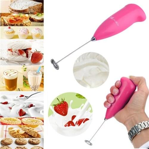 Practical Household Kitchen Egg Coffee Milk Mixer Electric Handheld Drink Whisk Mixer Egg Beater Cooking Tools Color Random