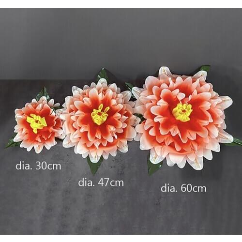 Peony Production Gradient (30cm,Yellow/Red/Pink Color) Magic Trick Stage Gimmick Comedy Empty Hand Appearing Peony Flower Magia